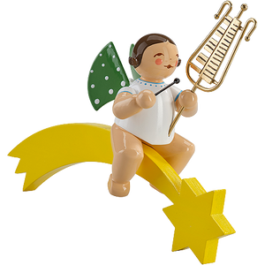 Wendt & Kuhn Angel with Bell Lyre, on Comet Figurine