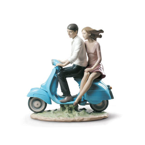 Lladro Riding with You Couple Figurine