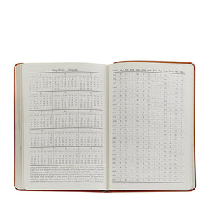 Graphic Image 7" Desk Leather Address Book - British Tan