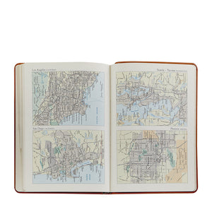 Graphic Image 7" Desk Leather Address Book - British Tan