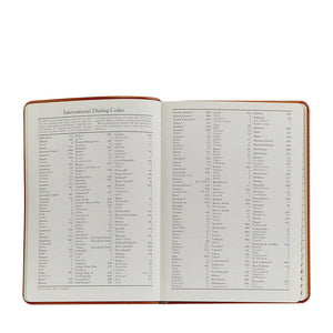 Graphic Image 7" Desk Leather Address Book - British Tan