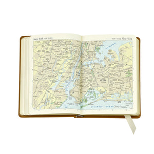 Graphic Image The Traveler's Atlas - Leather Book - Black