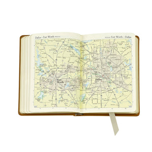 Graphic Image The Traveler's Atlas - Leather Book - Black