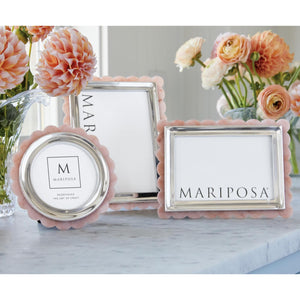 Mariposa Pink Acrylic Scallop 5x7 Frame