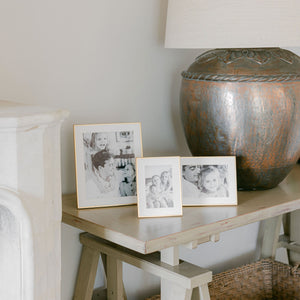 Addison Ross Matte Gold Photo Frame with Mount - 4 x 6 in