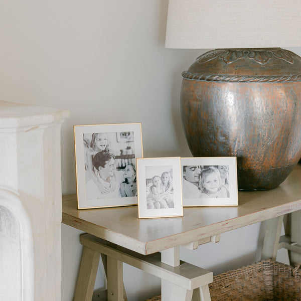 Load image into Gallery viewer, Addison Ross Matte Gold Photo Frame with Mount - 5 x 7 in
