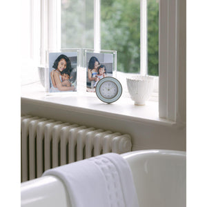 Addison Ross Light Blue & Silver Alarm Clock