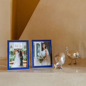 Addison Ross Royal Blue Enamel & Silver Frame - 5 x 7 in