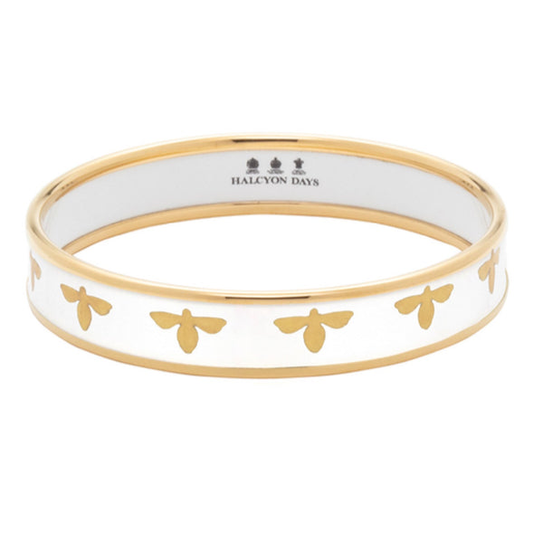Load image into Gallery viewer, Halcyon Days &quot;Bumblebee on Ivory&quot; Bangle
