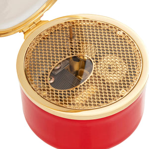 Halcyon Days Happy Birthday - Round Musical Enamel Box