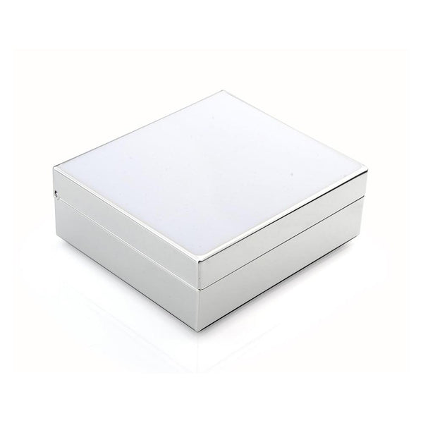 Load image into Gallery viewer, Addison Ross White Enamel &amp; Silver Box
