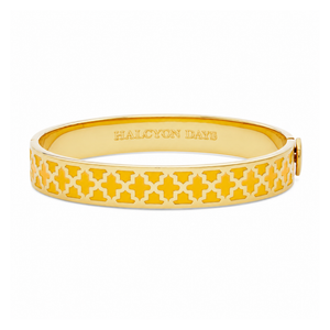 Halcyon Days Agama Hinged Bangle in Radiant Yellow & Gold