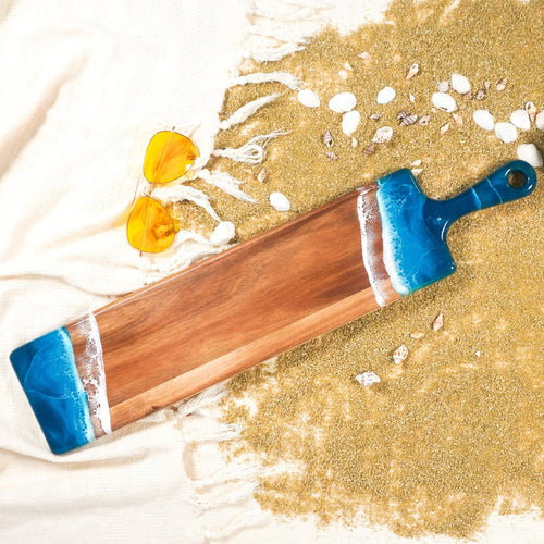 Lynn & Liana 5x24 Baguette Acacia Cheeseboard Ocean Vibe