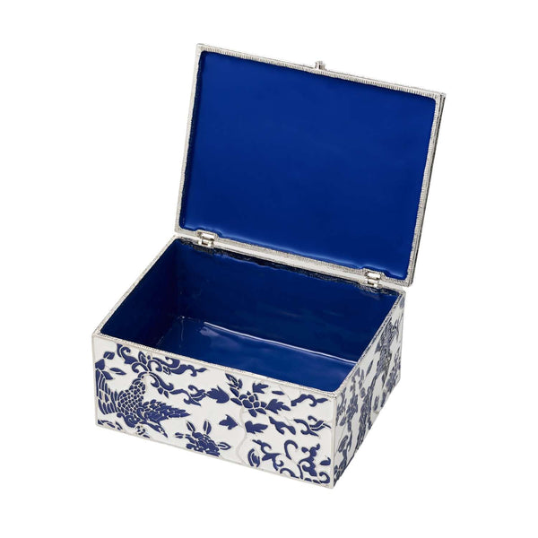 Load image into Gallery viewer, Olivia Riegel Blue &amp; White Imperial Phoenix Box
