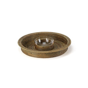 Calaisio Chip & Dip incl. Round Glass 16 oz Dish, 13.75" Diameter