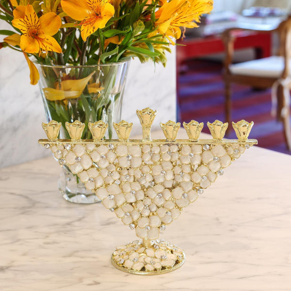 Load image into Gallery viewer, Olivia Riegel Dogwood Menorah
