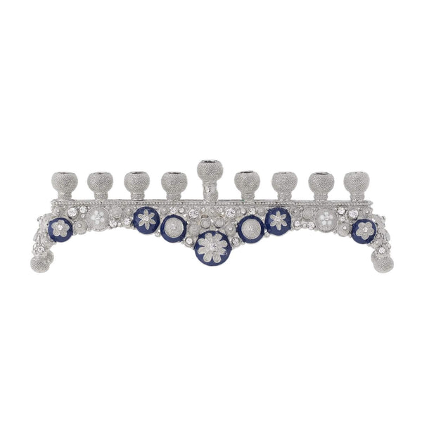 Load image into Gallery viewer, Olivia Riegel Blue &amp; White Charisma Menorah
