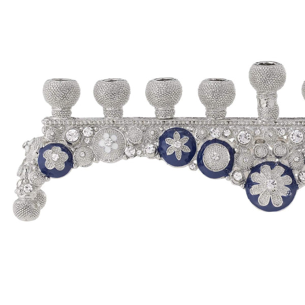 Load image into Gallery viewer, Olivia Riegel Blue &amp; White Charisma Menorah
