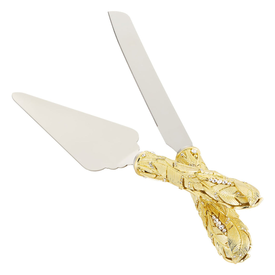 Olivia Riegel Gold Preen Dessert Serving Set