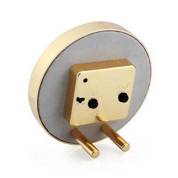 Load image into Gallery viewer, Addison Ross Faux Tortoiseshell &amp; Gold Silent Alarm Clock
