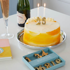 Mariposa Gold Number Candle Holder Set, 10