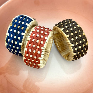 Bodrum Linens Cane Napkin Ring - Napkin Rings - Set of 4