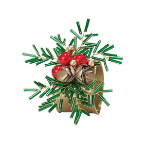 Bodrum Linens Christmas Burst - Napkin Rings - Set of 4