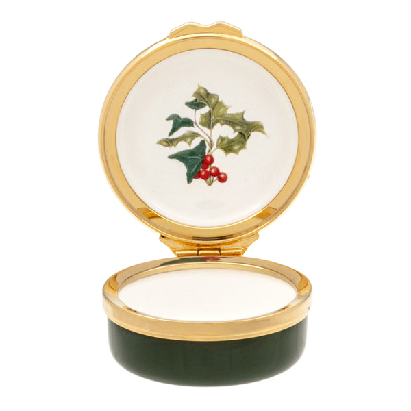 Load image into Gallery viewer, Halcyon Days Woodland Wildlife - Christmas Foliage - Enamel Box
