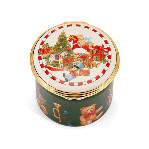 Halcyon Days Christmas Nursery Box - We Wish You -  Musical Enamel Box