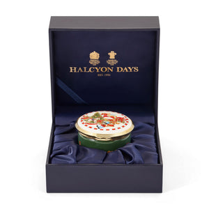 Halcyon Days Christmas Nursery Box - We Wish You -  Musical Enamel Box