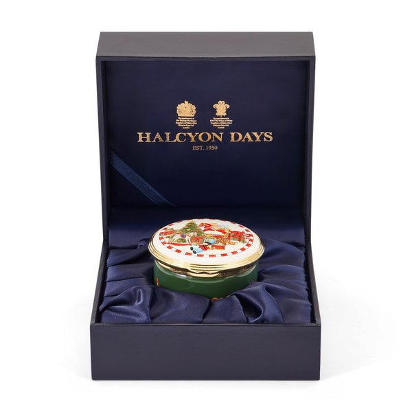 Load image into Gallery viewer, Halcyon Days Christmas Nursery Box - We Wish You -  Musical Enamel Box
