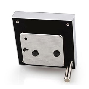 Addison Ross Grey Shagreen Square Silent Alarm Clock