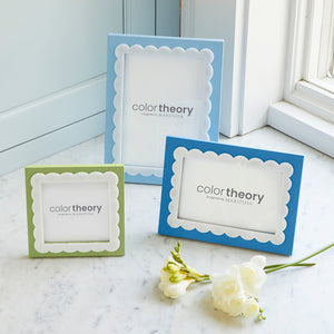 Mariposa Denim Blue Scallop 4x6 Frame