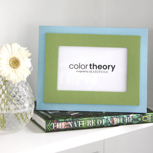 Mariposa Tiered Meadow Green and Sky Blue 4x6 Frame
