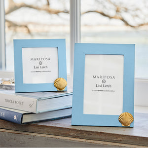 Mariposa Scallop Periwinkle Blue 4x4 Frame