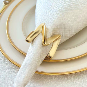 Bodrum Linens Crown - Napkin Rings - Set of 4
