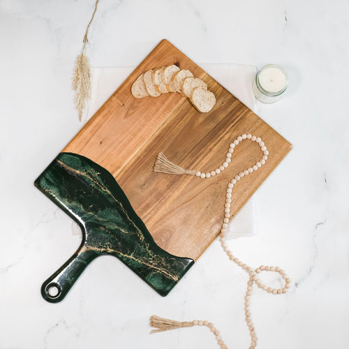 Lynn & Liana 15x24 XL Acacia Cheeseboard Jade