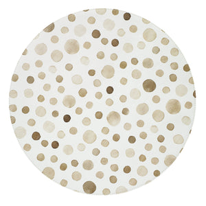 Bodrum Linens Dots 15" Round Mat - Easy Care Placemats - Set of 4
