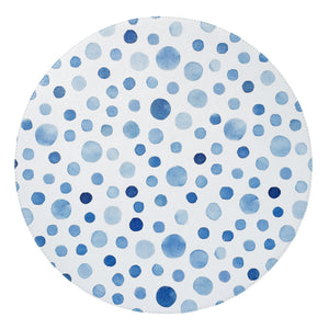 Bodrum Linens Dots 15" Round Mat - Easy Care Placemats - Set of 4