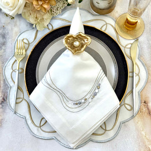 Bodrum Linens Drift Flow - Linen Napkins - Set of 4