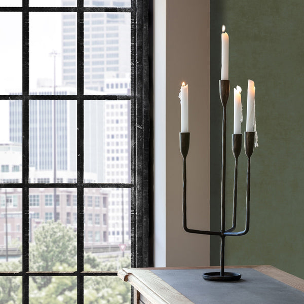Load image into Gallery viewer, Park Hill Collection Primitive Iron Candelabra
