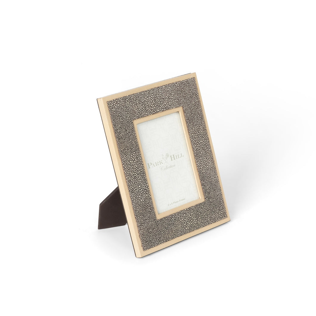 Park Hill Collection Shagreen Pattern Leather Photo Frame, Small