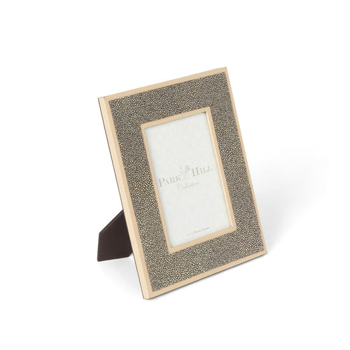 Park Hill Collection Shagreen Pattern Leather Photo Frame, Medium