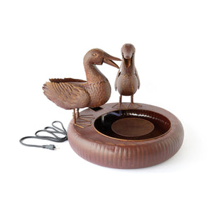 Park Hill Collection Folk Art Duck Fountain