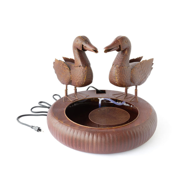 Load image into Gallery viewer, Park Hill Collection Folk Art Duck Fountain
