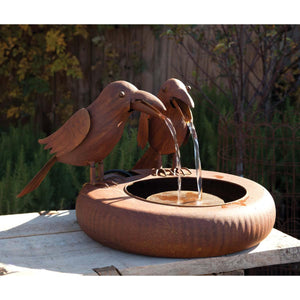 Park Hill Collection Folk Art Crows Fountain