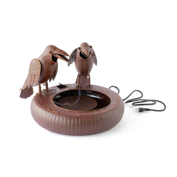 Load image into Gallery viewer, Park Hill Collection Folk Art Crows Fountain
