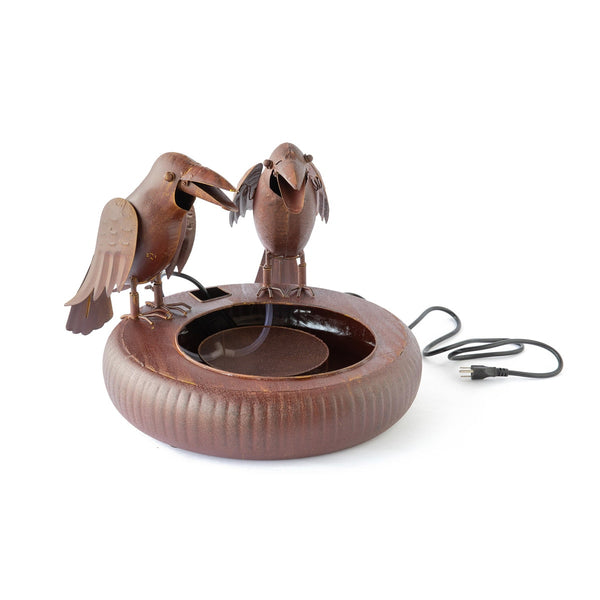 Load image into Gallery viewer, Park Hill Collection Folk Art Crows Fountain
