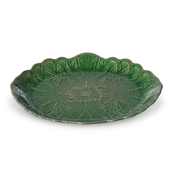 Load image into Gallery viewer, Park Hill Collection Green Glazed Serving Plate
