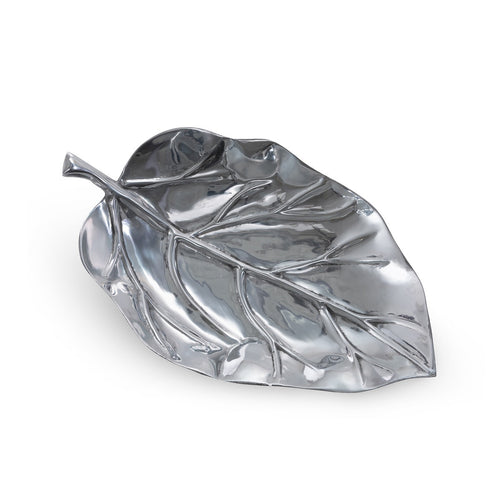 Park Hill Collection Catalpa Leaf Pewter Tray